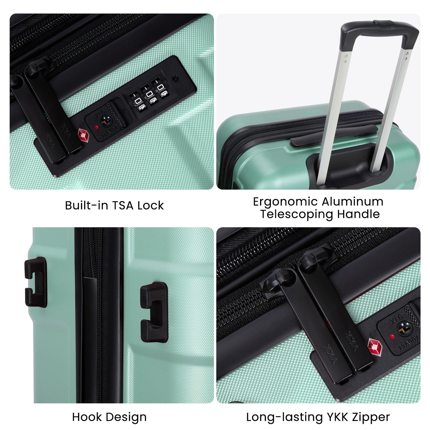 Luggage Sets 4 Piece Suitcase Set with Spinner Wheel