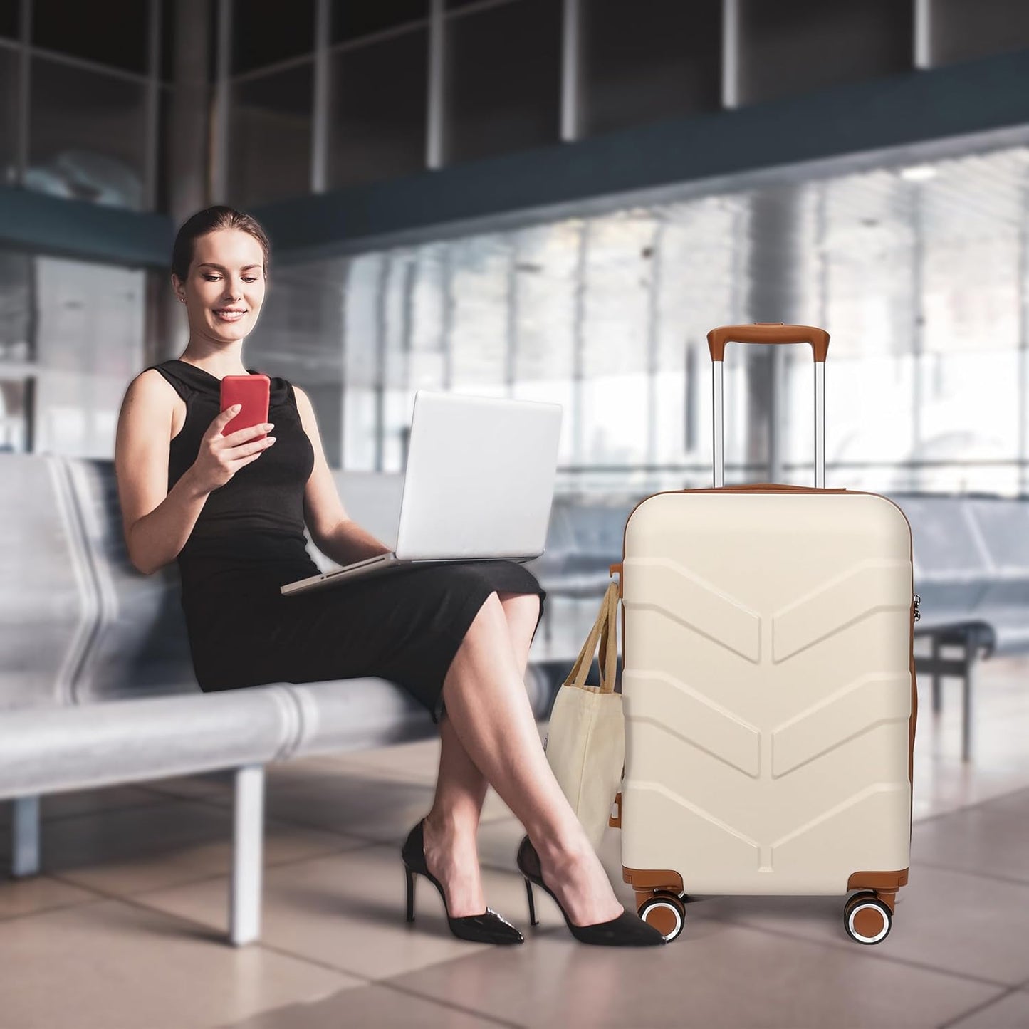 Luggage Sets 2 Piece Suitcase Set with Spinner Wheel