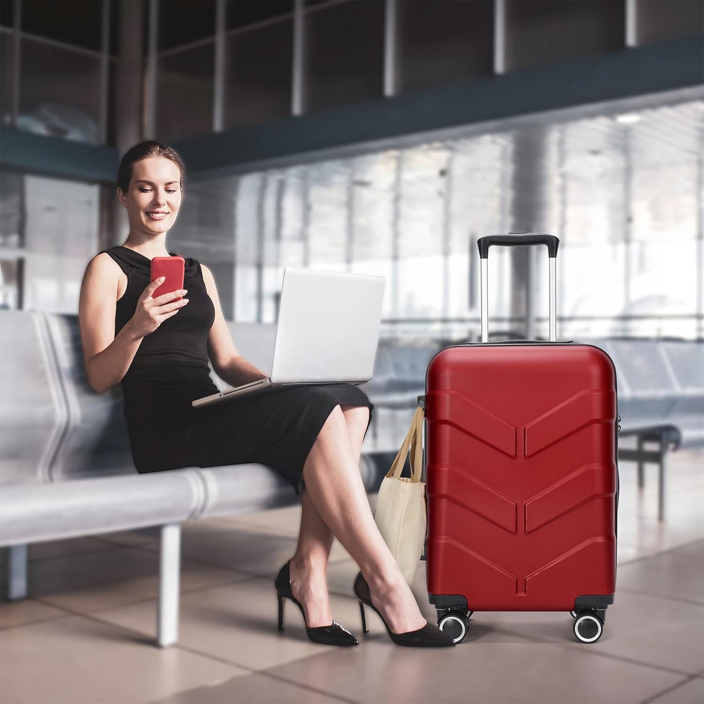 Luggage Sets 2 Piece Suitcase Set with Spinner Wheel
