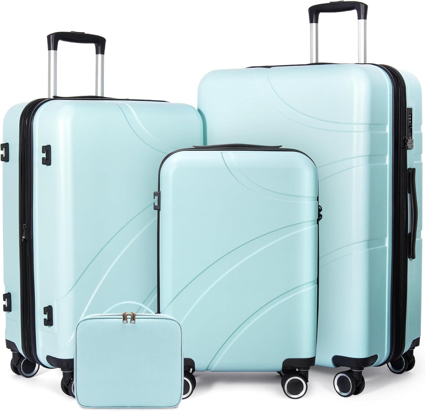 Luggage Sets 4 Piece Suitcase Set with Spinner Wheel