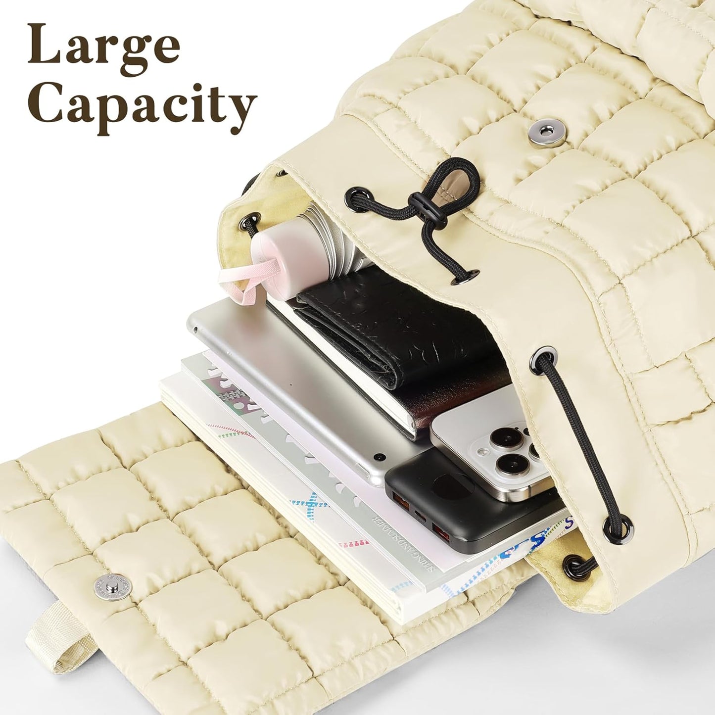 Backpack for Women - Lightweight Puffer Quilted Travel Backpack