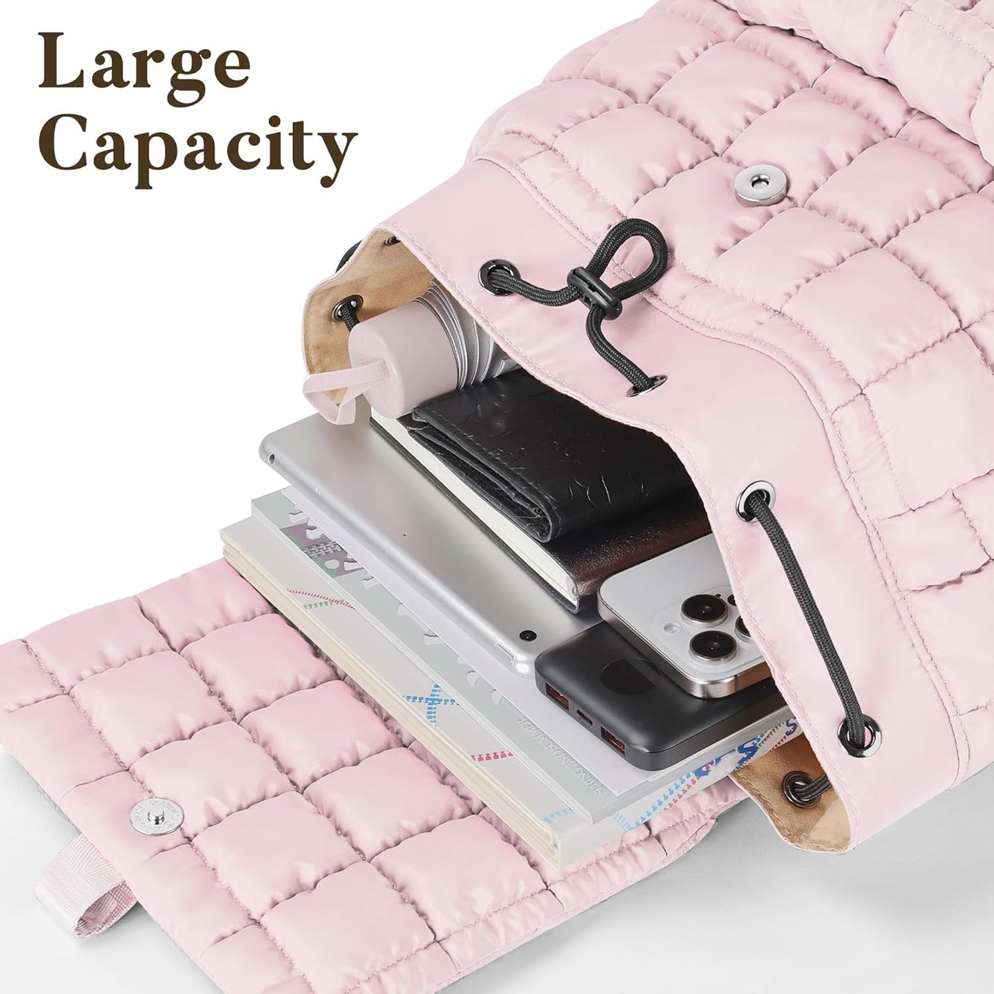 Backpack for Women - Lightweight Puffer Quilted Travel Backpack