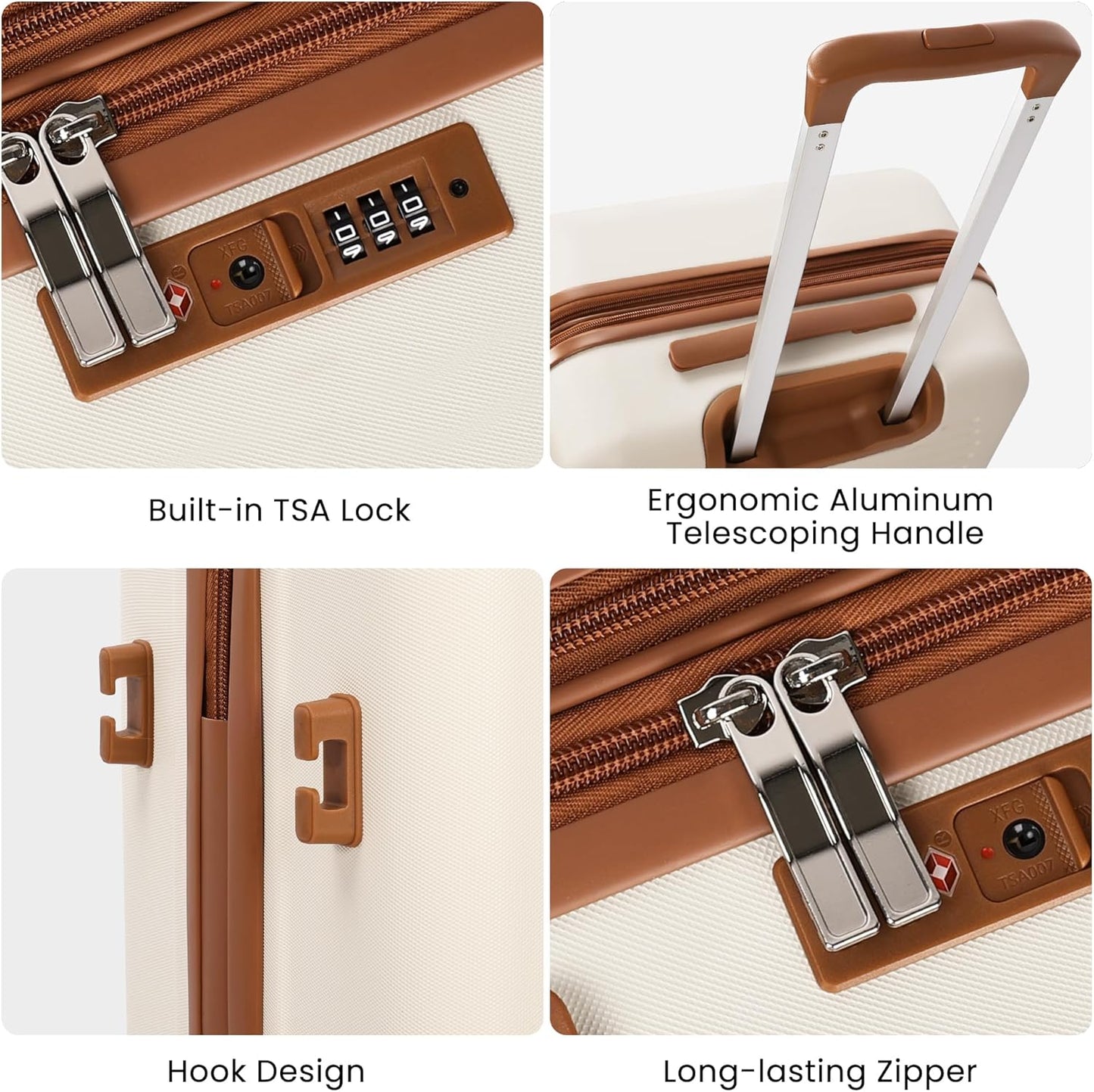 Carry On Luggage 20 Inch Luggage Sets 3 Piece