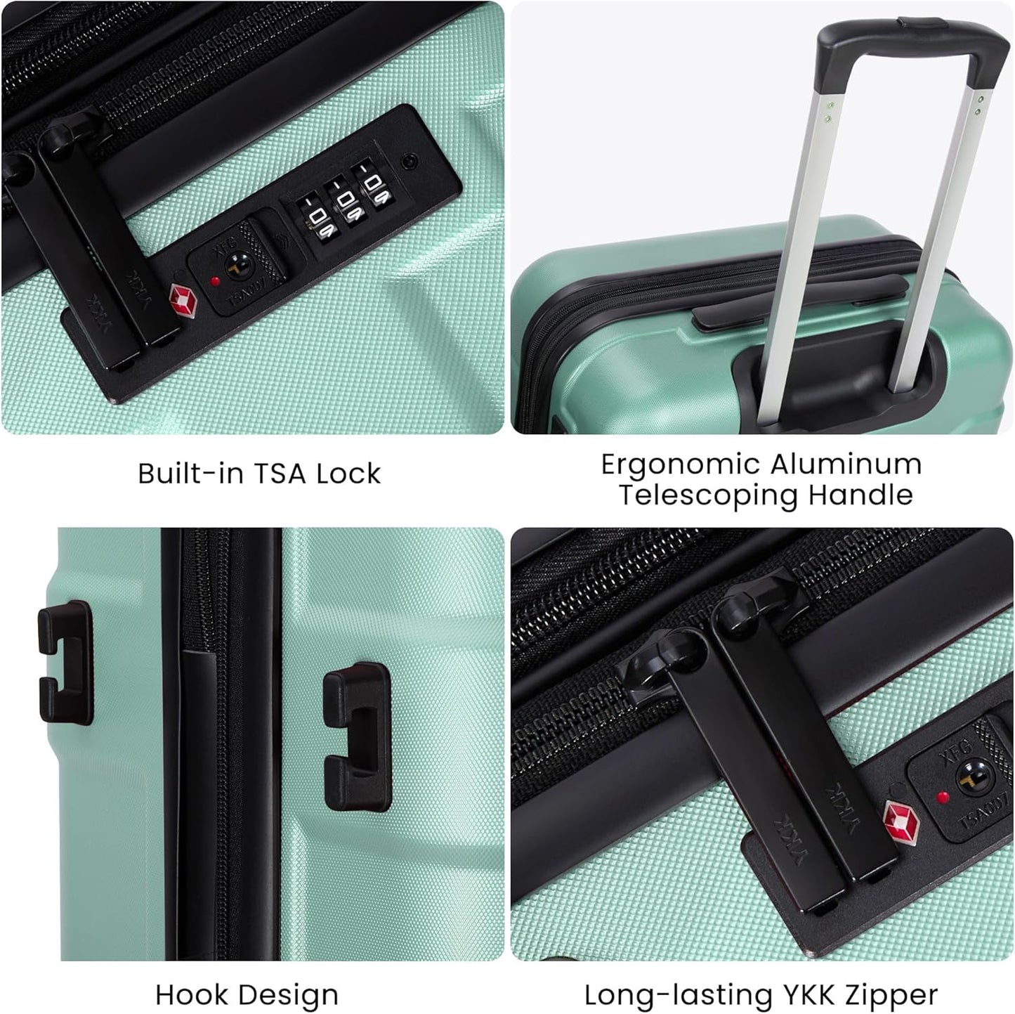 Luggage Sets 3 Piece Suitcase Set with Spinner Wheel