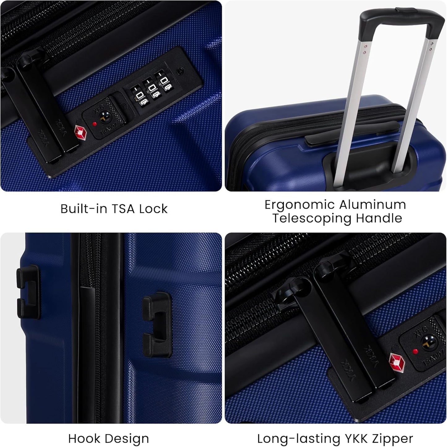 Luggage Sets 3 Piece Suitcase Set with Spinner Wheel
