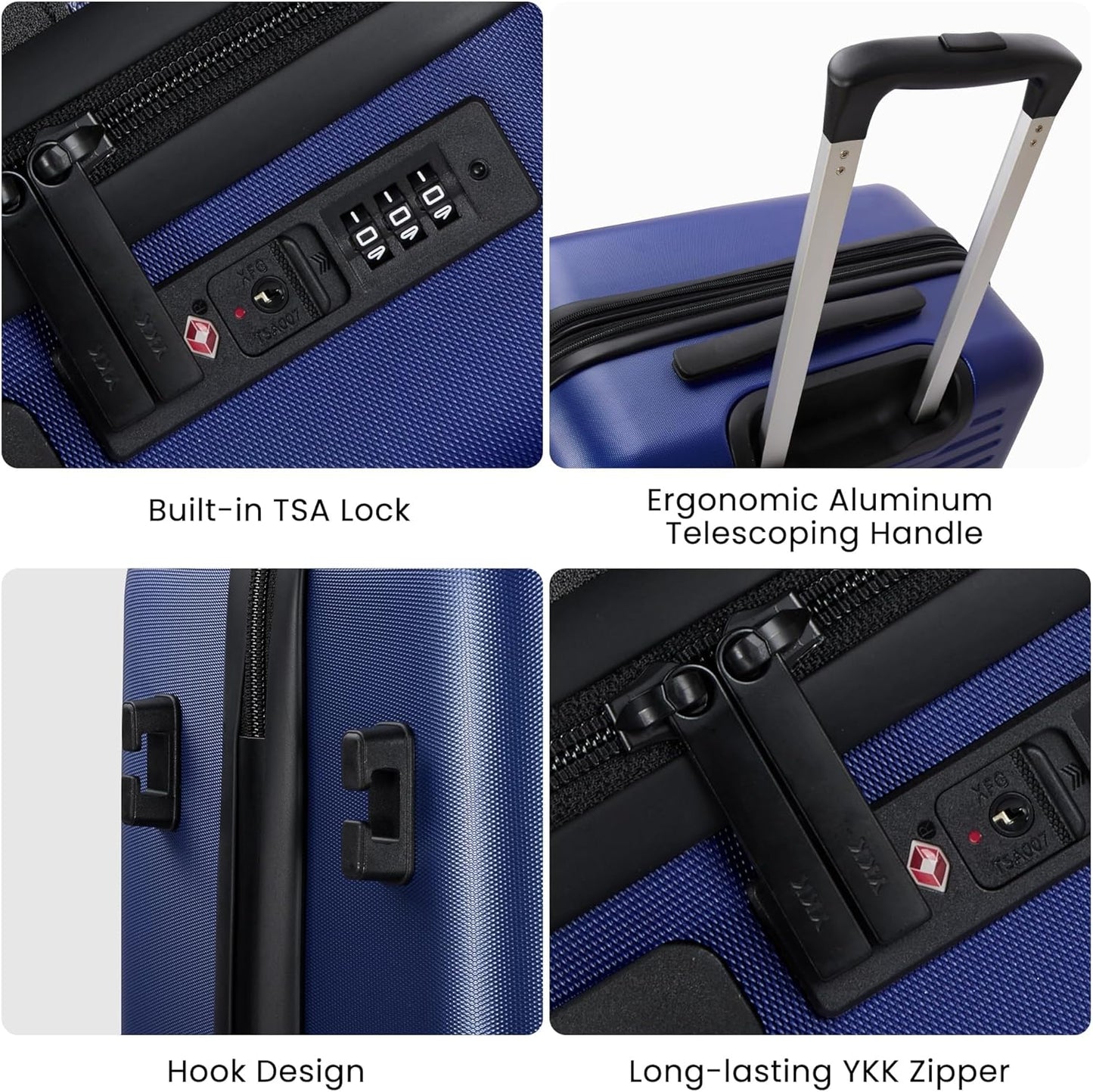 Luggage Sets 4 Piece Suitcase Set with Spinner Wheel