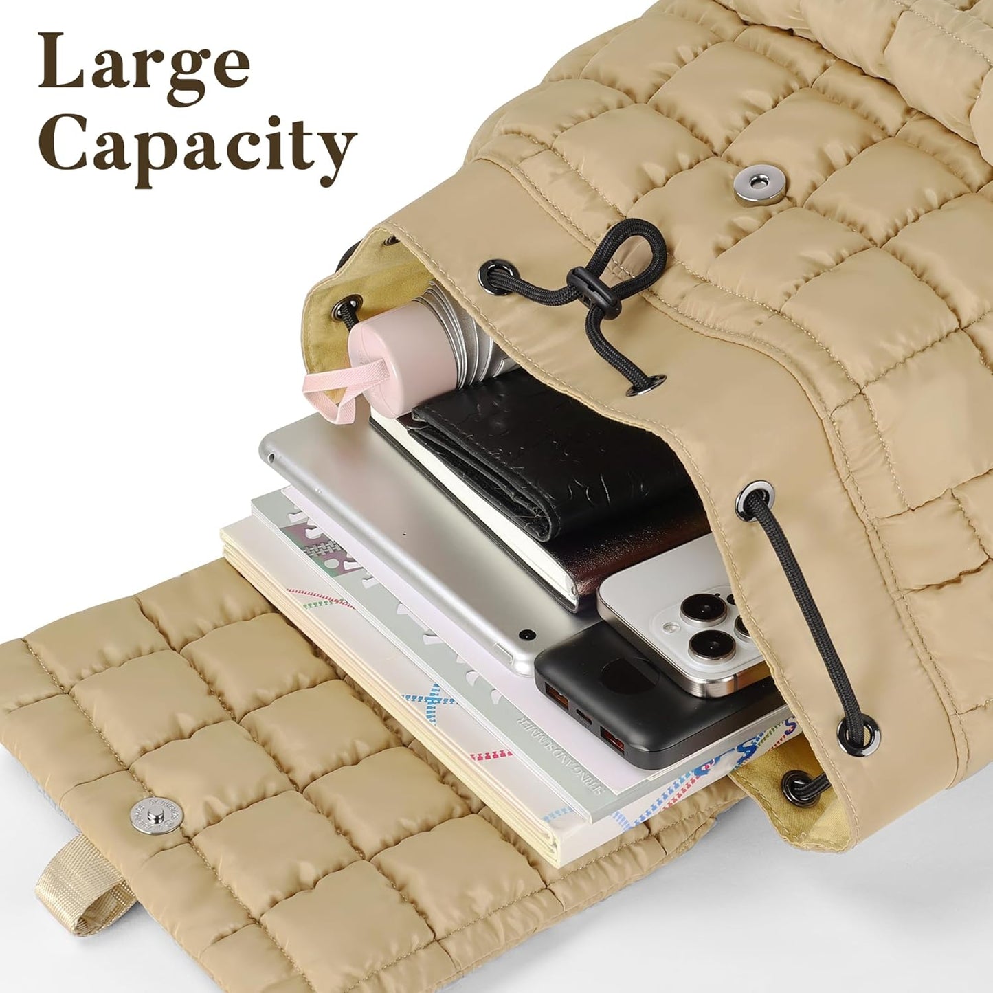 Backpack for Women - Lightweight Puffer Quilted Travel Backpack