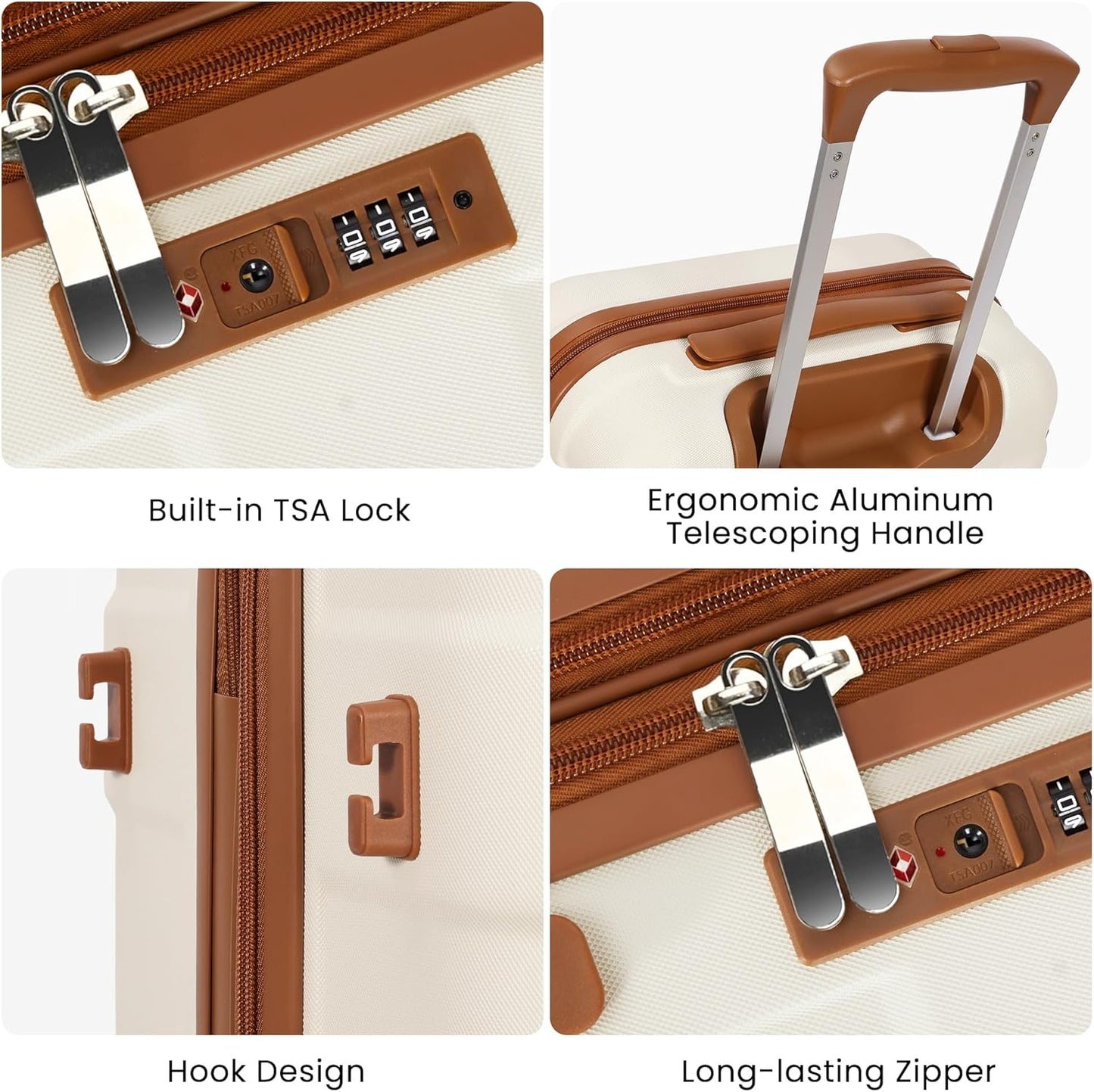 Luggage Sets 2 Piece Suitcase Set with Spinner Wheel