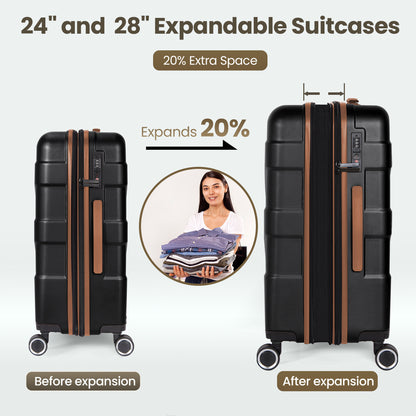Luggage Sets 4 Piece Suitcase Set with Spinner Wheel