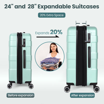 Luggage Sets 4 Piece Suitcase Set with Spinner Wheel