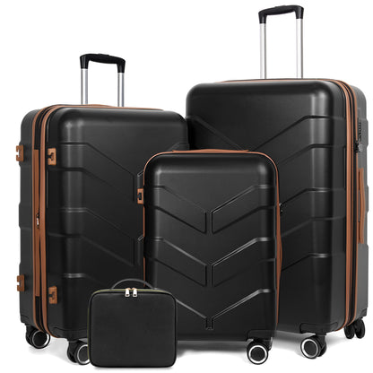 Luggage Sets 4 Piece Suitcase Set with Spinner Wheel