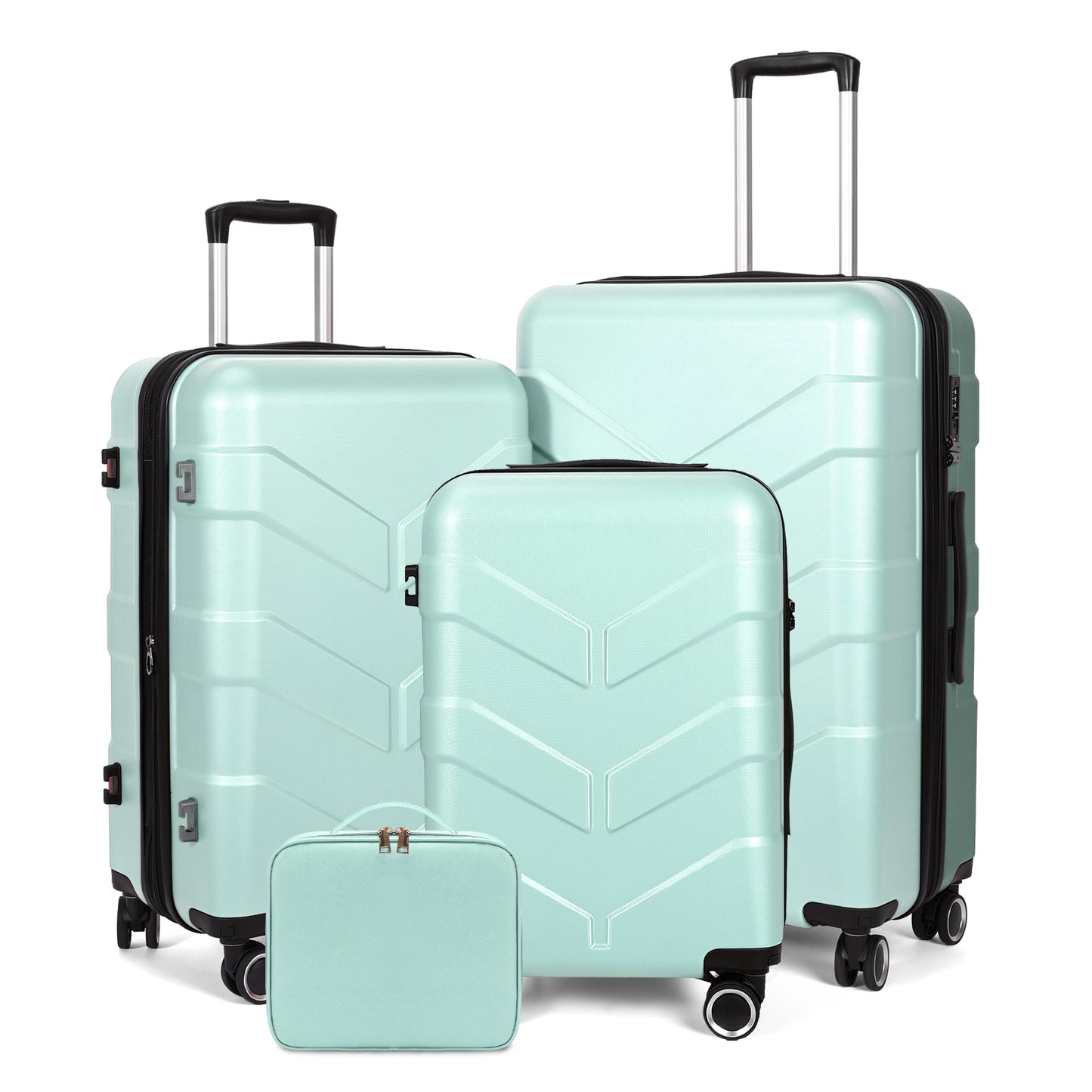 Luggage Sets 4 Piece Suitcase Set with Spinner Wheel