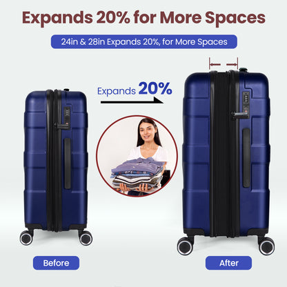 Luggage Sets 4 Piece Suitcase Set with Spinner Wheel