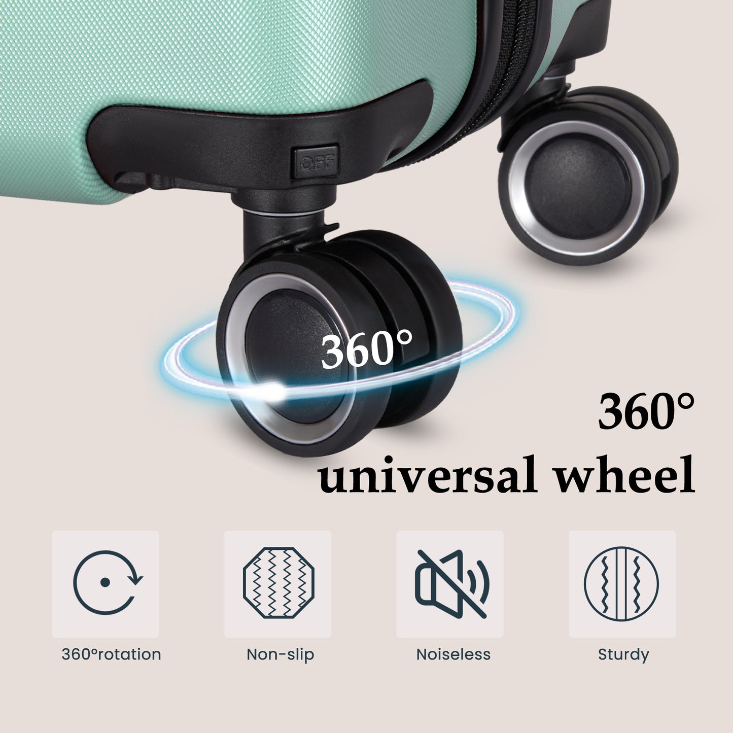 Luggage Sets 4 Piece Suitcase Set with Spinner Wheel