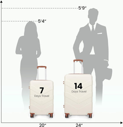 Luggage Sets 2 Piece Suitcase Set with Spinner Wheel