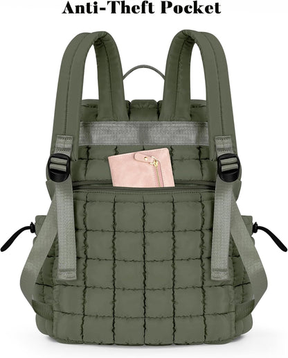 Backpack for Women - Lightweight Puffer Quilted Travel Backpack