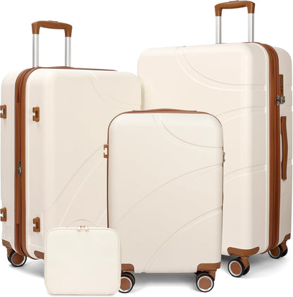 Luggage Sets 4 Piece Suitcase Set with Spinner Wheel