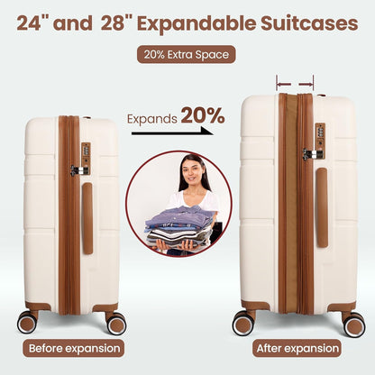 Luggage Sets 4 Piece Suitcase Set with Spinner Wheel