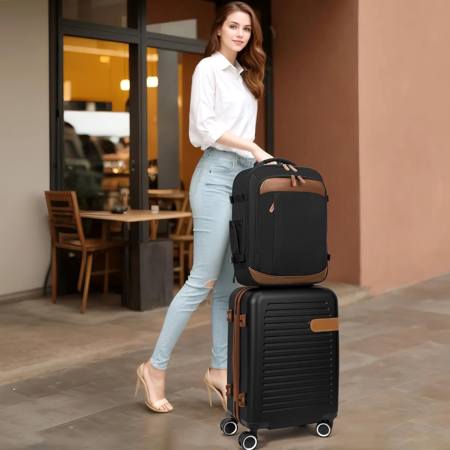 Carry On Luggage 20 Inch Luggage Sets 3 Piece