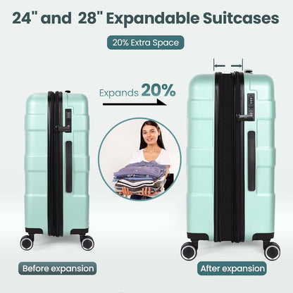 Luggage Sets 3 Piece Suitcase Set with Spinner Wheel