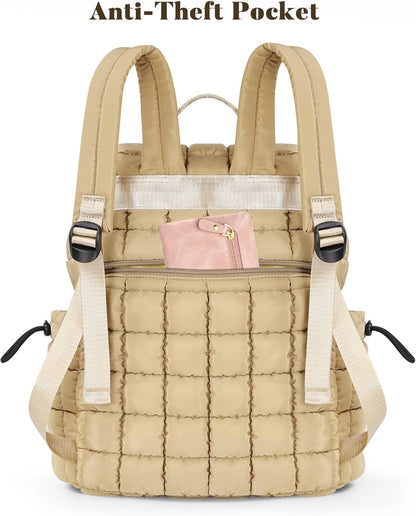 Backpack for Women - Lightweight Puffer Quilted Travel Backpack