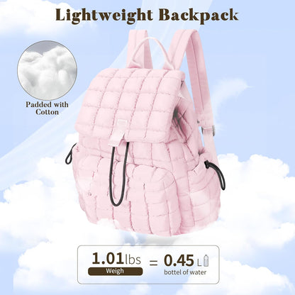 Backpack for Women - Lightweight Puffer Quilted Travel Backpack