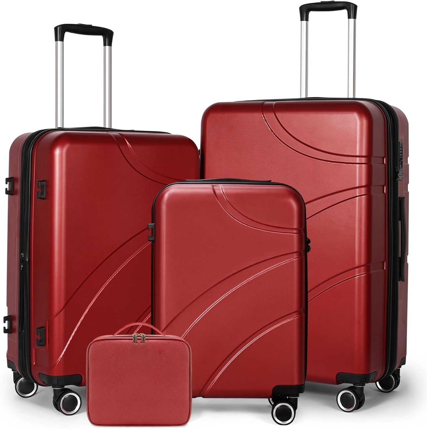 Luggage Sets 4 Piece Suitcase Set with Spinner Wheel