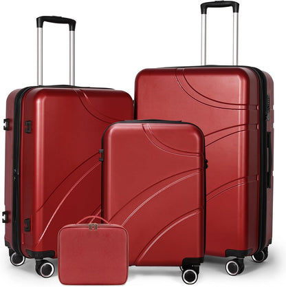 Luggage Sets 4 Piece Suitcase Set with Spinner Wheel