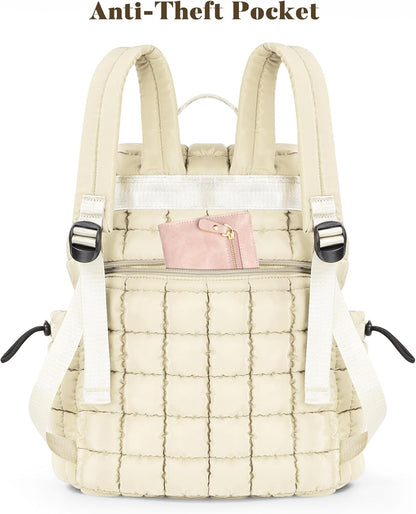 Backpack for Women - Lightweight Puffer Quilted Travel Backpack