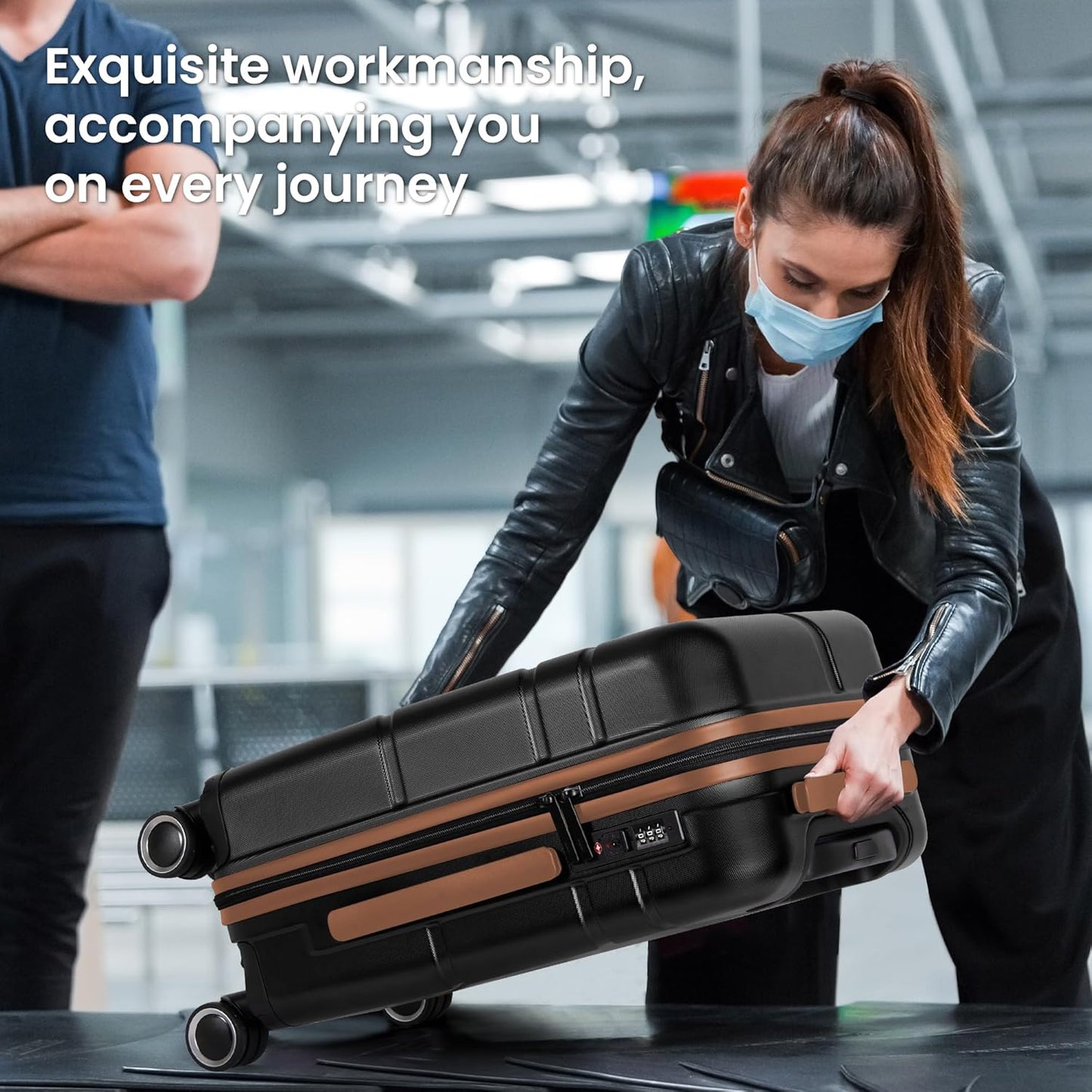 Luggage Sets 4 Piece Suitcase Set with Spinner Wheel
