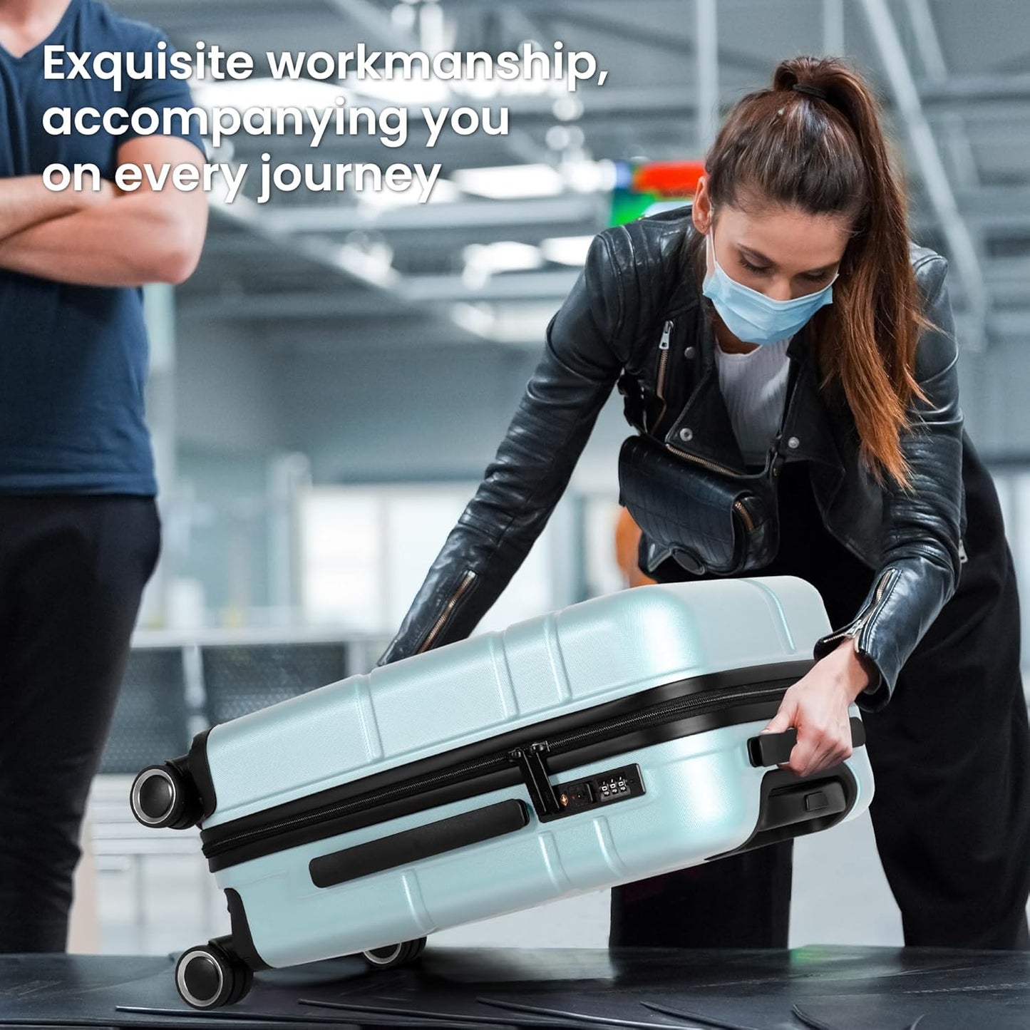 Luggage Sets 4 Piece Suitcase Set with Spinner Wheel