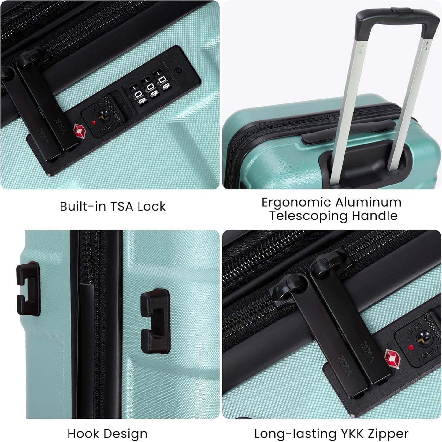 Luggage Sets 2 Piece Suitcase Set with Spinner Wheel
