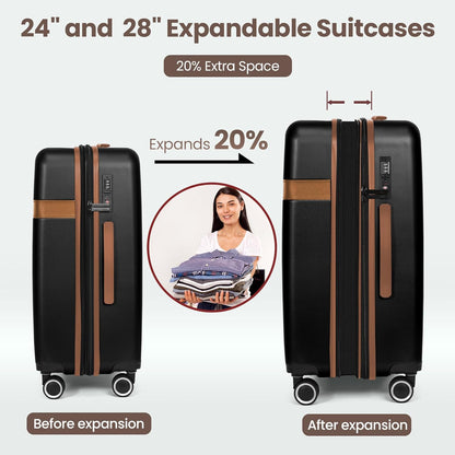 Luggage Sets 4 Piece Suitcase Set with Spinner Wheel