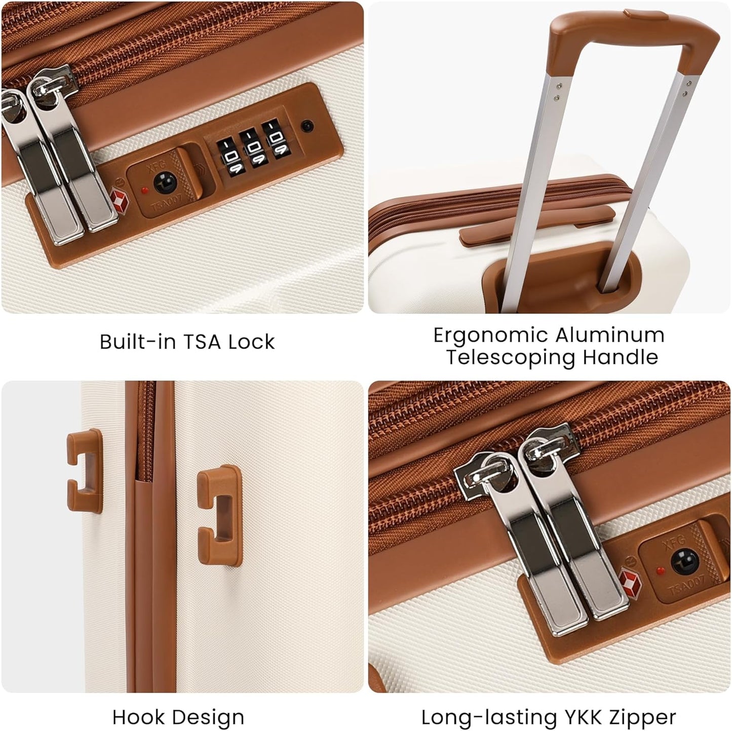 Luggage Sets 4 Piece Suitcase Set with Spinner Wheel