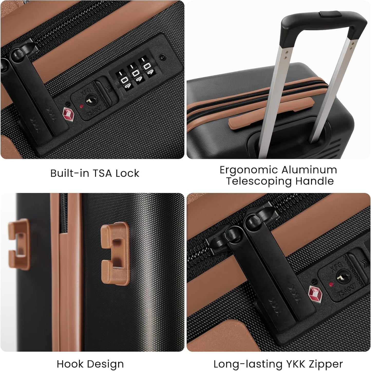 Luggage Sets 4 Piece Suitcase Set with Spinner Wheel