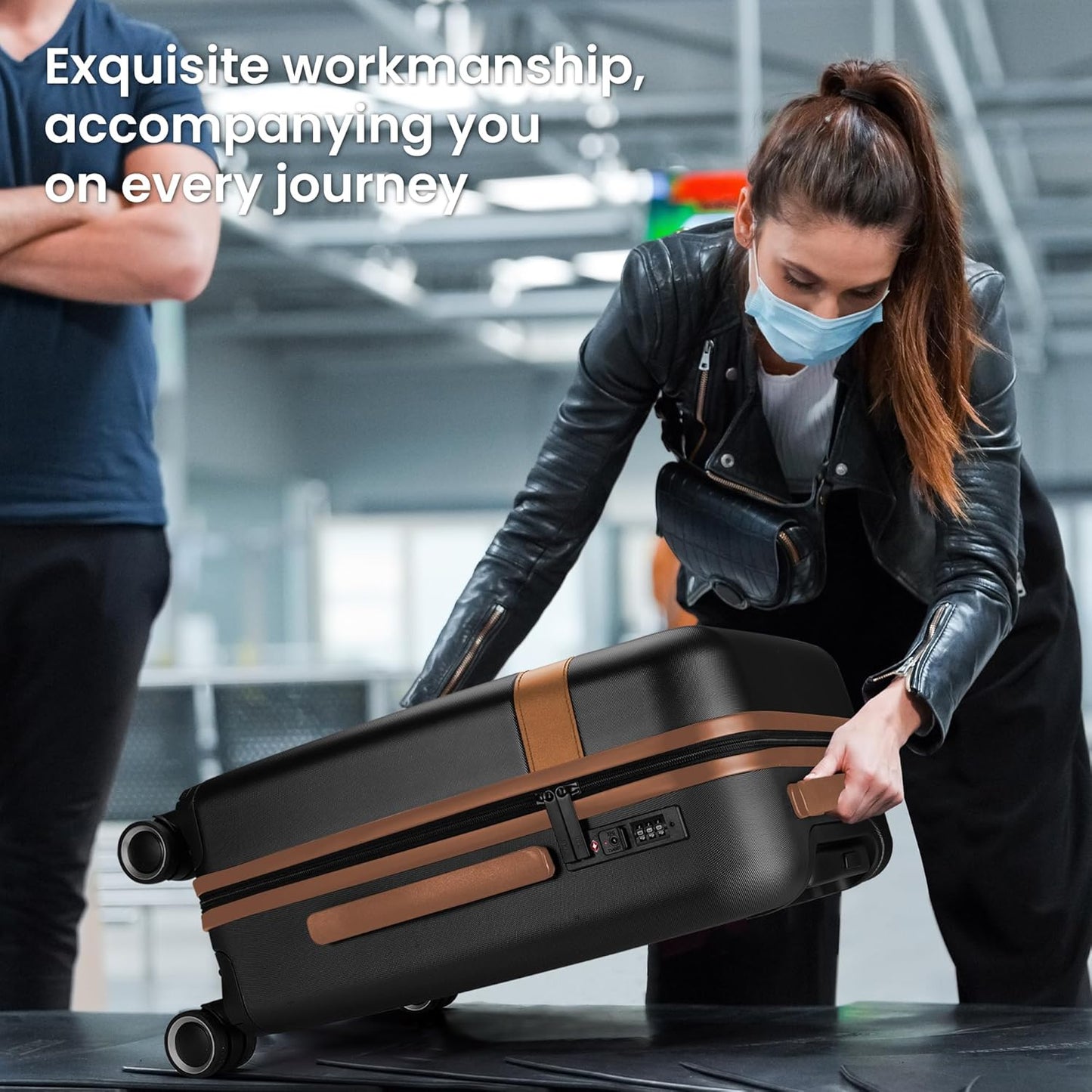 Luggage Sets 4 Piece Suitcase Set with Spinner Wheel