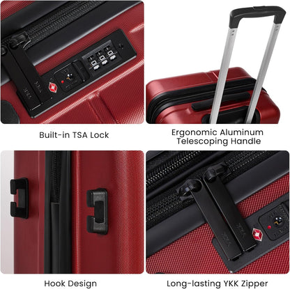Luggage Sets 4 Piece Suitcase Set with Spinner Wheel